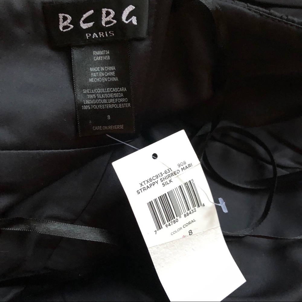 NWT BCBG Pink, Purple, Black Dress - Size 8 - Picture 6 of 7